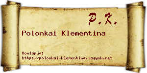 Polonkai Klementina névjegykártya